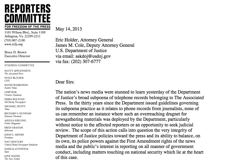 Read more about the article AAN Joins Protest Against DOJ Subpoena of Associated Press Phone Records