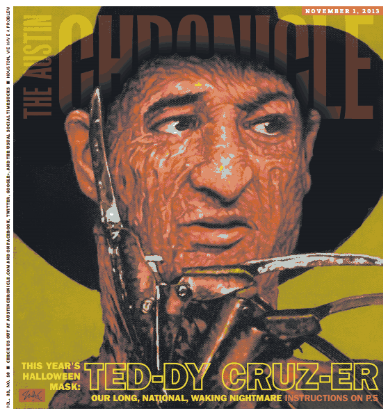 Read more about the article Austin Chronicle Gets In the Halloween Spirit With Ted Cruz Halloween Mask Cover