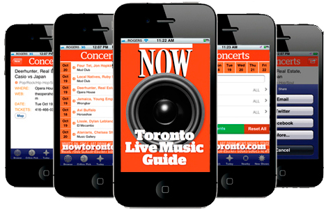 Read more about the article NOW Magazine Releases iPhone Concert Guide App