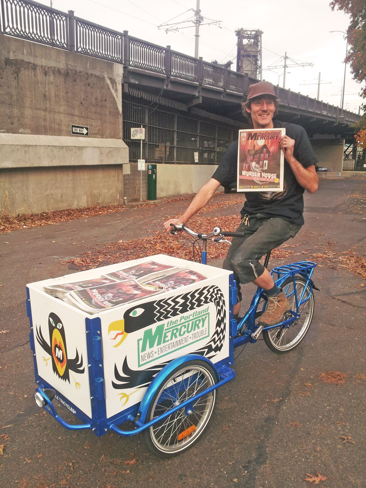 Read more about the article The Portland Mercury: Now Distributing Their Papers by Bicycle!